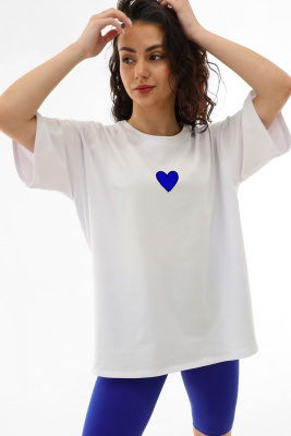 Костюм Heart белый-васильковый