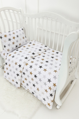 КПБ с простыней на резинке арт.КПБ-ПР/пэчворг-кофе