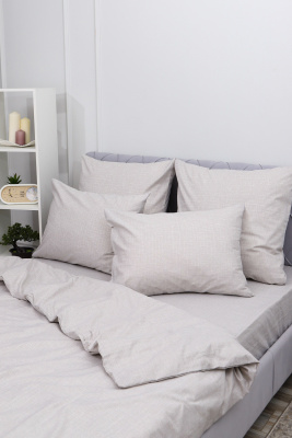 Наволочка поплин Темная ночь 2-компаньон серый